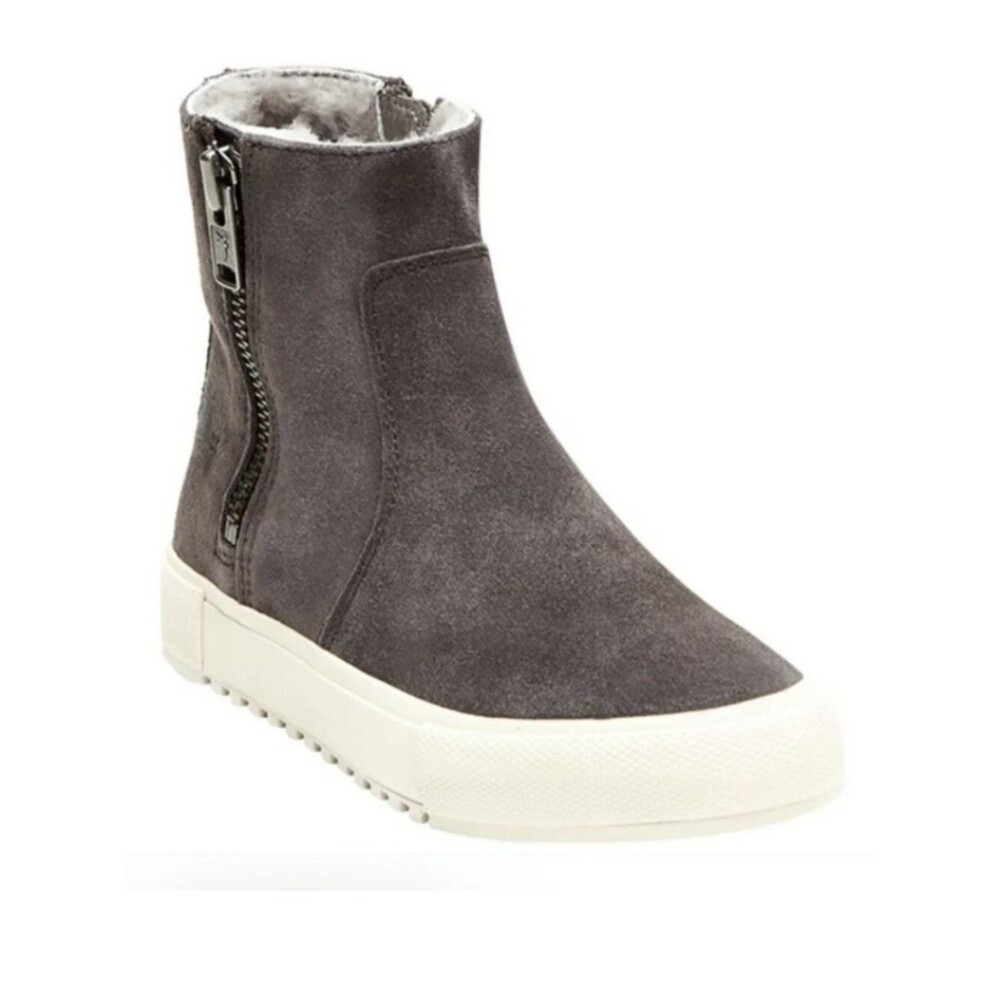 Frye Gia Lug Shearling Double Zip Boot Size 8.5